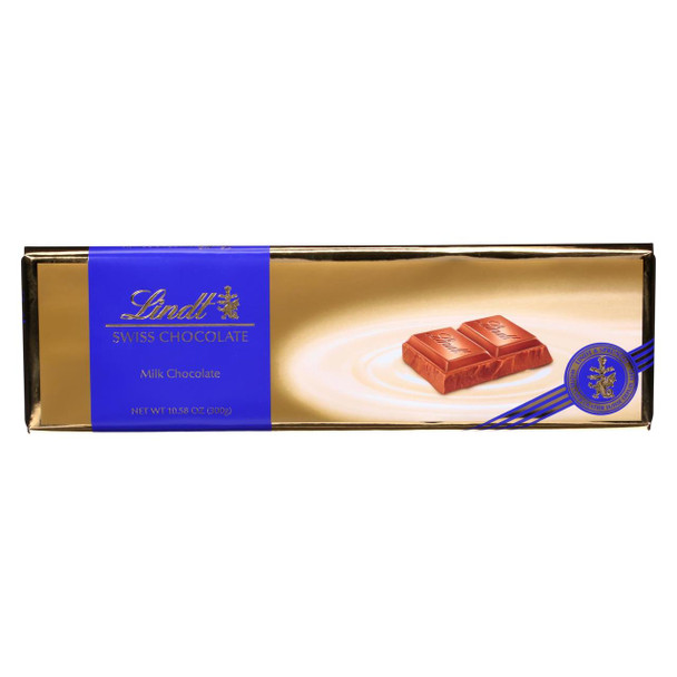 Lindt - Bar Swiss Milk Chocolate - Case of 10-10.5 oz