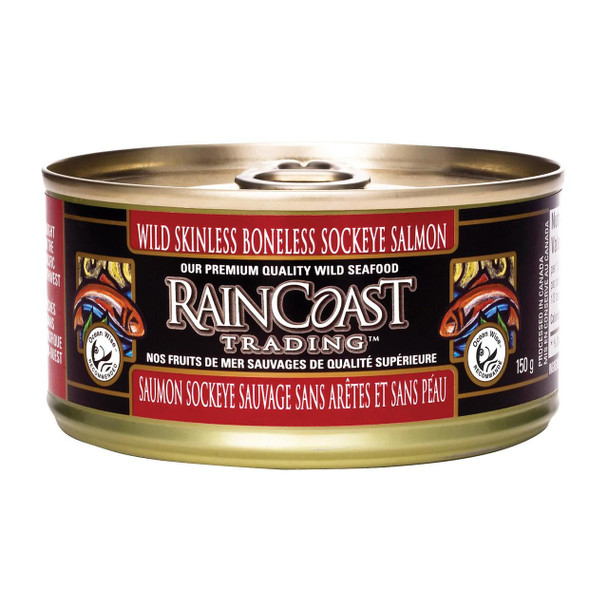 Raincoast Trading Wild Sockeye Salmon - Skinless Boneless - Case of 12 - 5.3 oz.