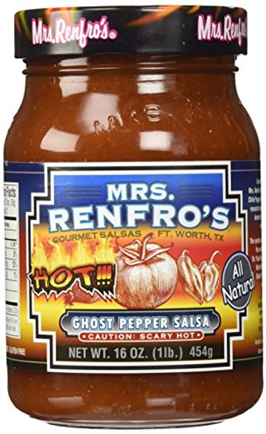 Mrs. Renfro's Ghost Pepper Salsa - Pepper - Case of 6 - 16 oz.