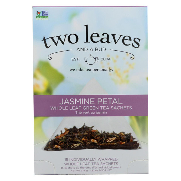 Two Leaves and A Bud Green Tea - Jasmine Petal - Case of 6 - 15 Bags