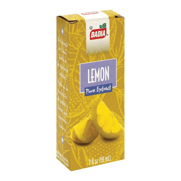 Badia Spices - Pure Extract Lemon - Case of 12 - 2 Fl oz.