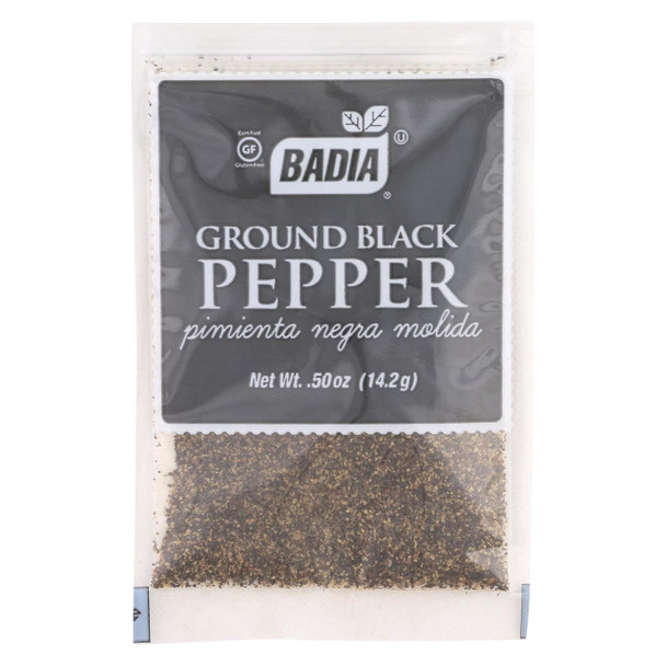Badia Spices Ground Black Pepper - Case of 12 - 0.5 oz.