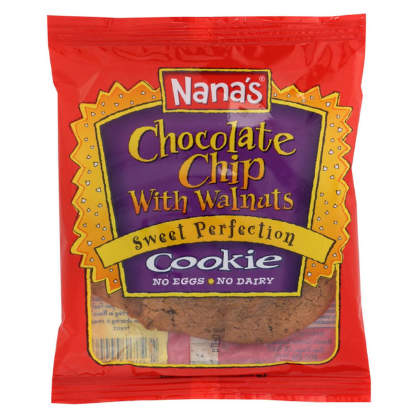 Nana's Cookie , Chocolate Chip - No Refined Sugar - Case of 12 - 3.5 oz.