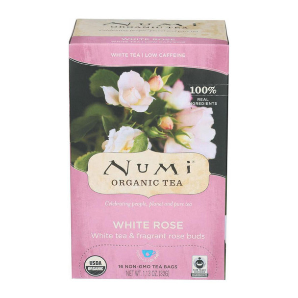 Numi Tea White Tea - White Rose - Case of 6 - 16 Bags