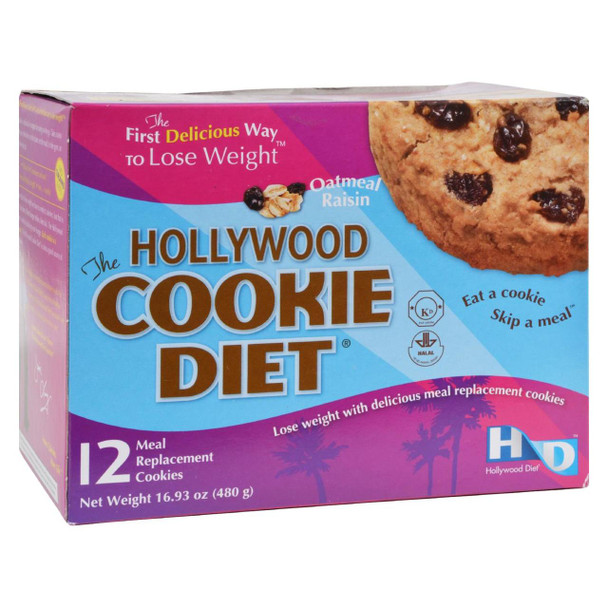 Hollywood Diet Miracle Products Hollywood Cookie Diet Meal Replacement Cookie Oatmeal - 12 Cookies