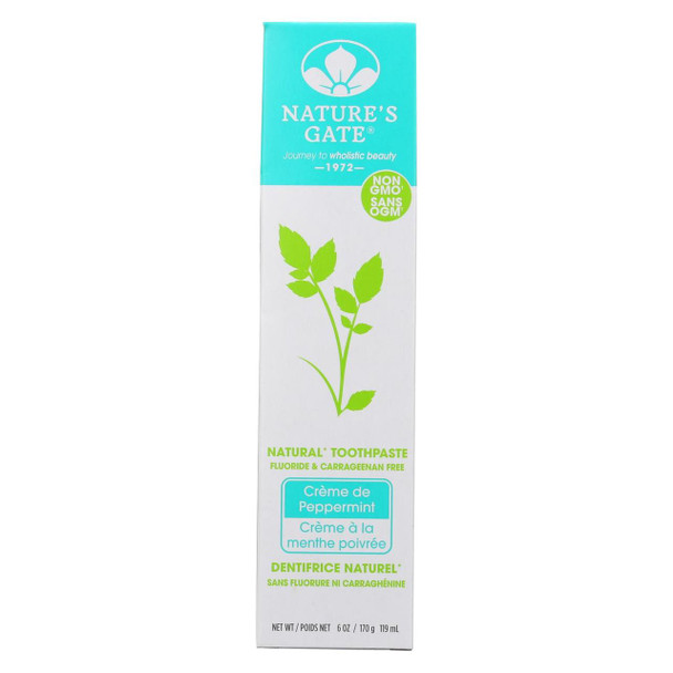 Nature's Gate Natural Toothpaste Creme De Peppermint - 6 oz - Case of 6