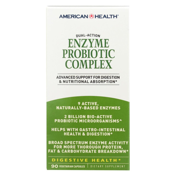 American Health - Enzyme Probiotic Complex - 90 Vegetarian Capsules