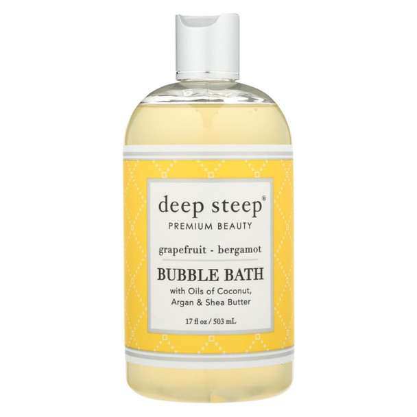 Deep Steep Bubble Bath - Grapefruit - Bergamot - Case of 1 - 17 fl oz.