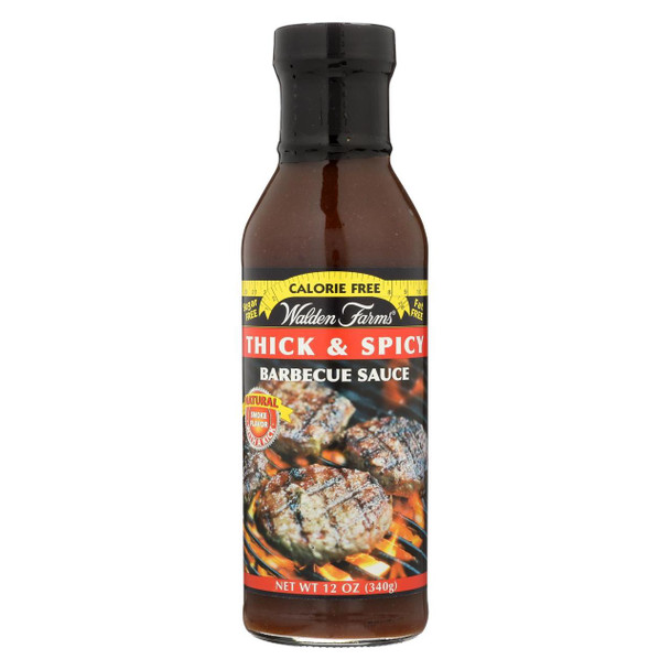 Walden Farms Barbecue Sauce - Thick & Spicy - Case of 6 - 12 oz