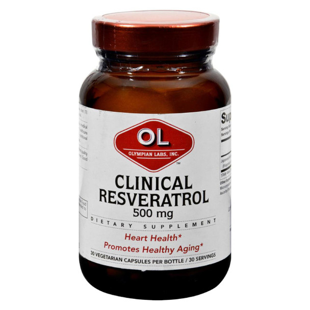 Olympian Labs Clinical Resveratrol - Extra Strength - 30 Vcaps