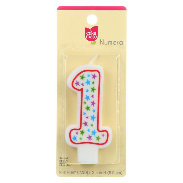 Cake Mate - Birthday Party Candle - Numeral - 1 - 3 in - 1 Count - Case of 6