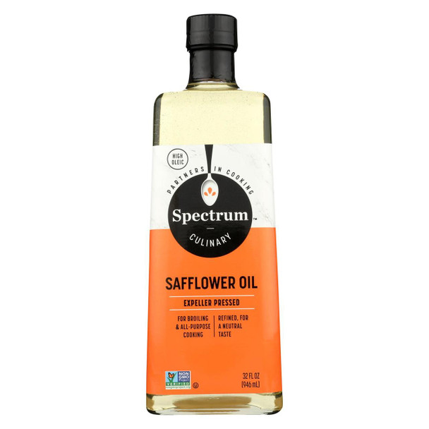 Spectrum Naturals High Heat Refined Safflower Oil - Case of 12 - 32 Fl oz.