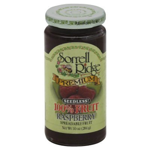 Sorrell Ridge Seed Less Spreadable Fruit - Raspberry - Case of 12 - 10 oz.