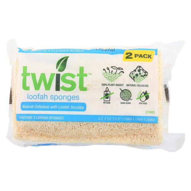 Twist Sponges - Loofah - Case of 12 - 2 oz.