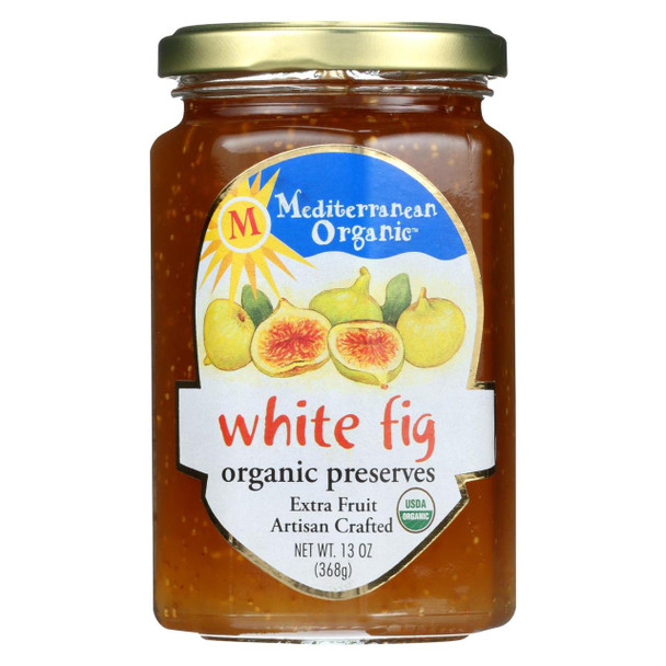 Mediterranean Organic Fruit Preserves - Organic - White Fig - 13 oz - case of 12