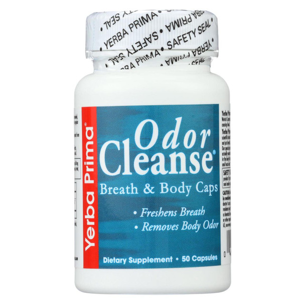 Yerba Prima Odor Cleanse Breath and Body - 50 Capsules