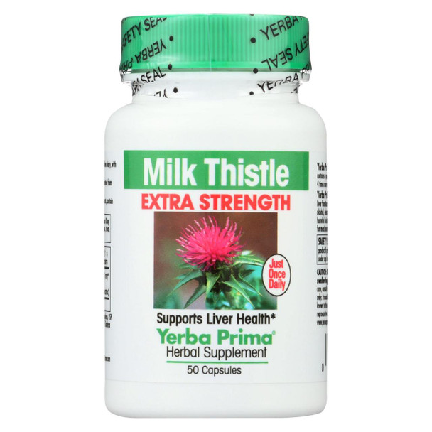 Yerba Prima Milk Thistle Extra Strength - 50 Capsules