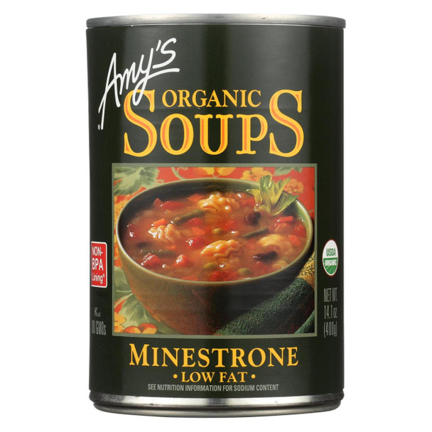 Amy's - Organic Low Fat Minestrone Soup - Case of 12 - 14.1 oz