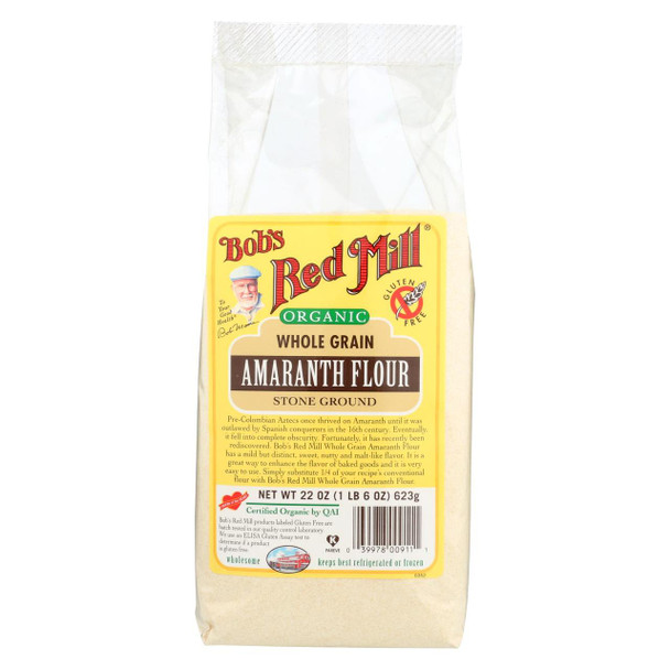 Bob's Red Mill - Organic Amaranth Flour - 22 oz - Case of 4