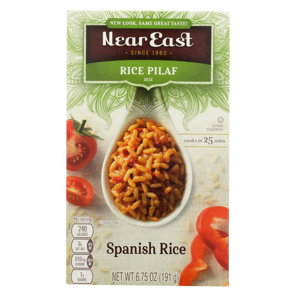 Near East Rice Pilaf Rice - Spanish - Case of 12 - 6.75 oz.