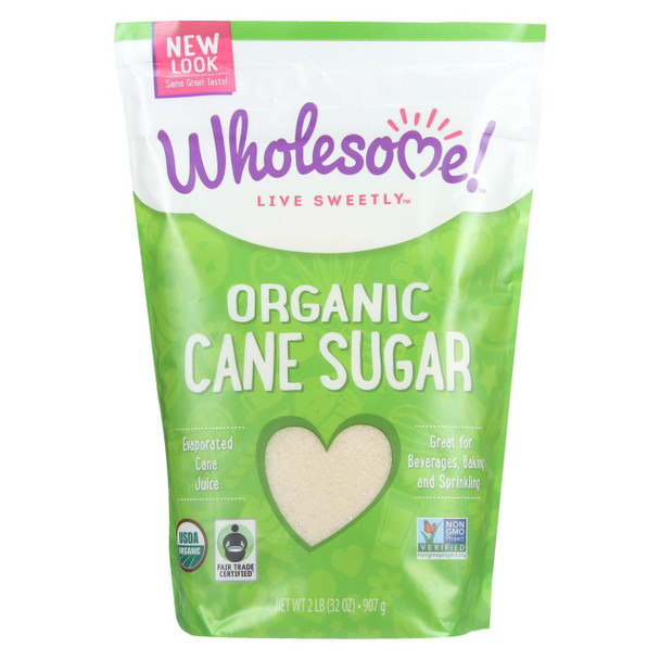 Wholesome Sweeteners Sugar - Organic - Cane - Fair Trade - 2 lb - case of 12