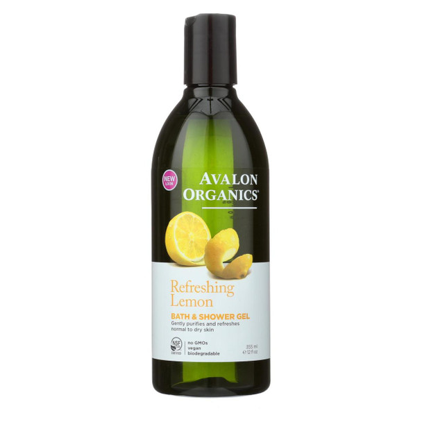 Avalon Organics Bath and Shower Gel Lemon - 12 fl oz