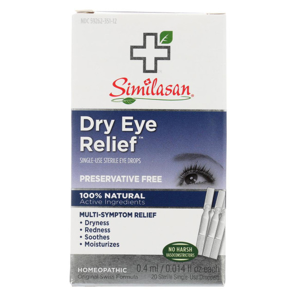 Similasan Dry Eye Relief - 20 Sterile Single-Use Droppers