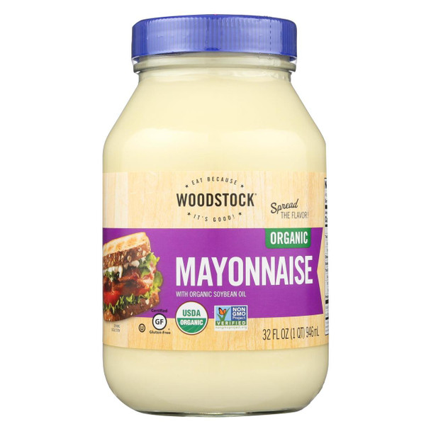 Woodstock Organic Mayonnaise - Case of 12 - 32 OZ