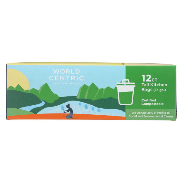 World Centric Compostable Bags - Case of 12 - 12 Bags