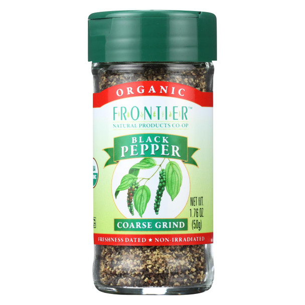 Frontier Herb Pepper - Organic - Black - Coarse Grind - 1.7 oz