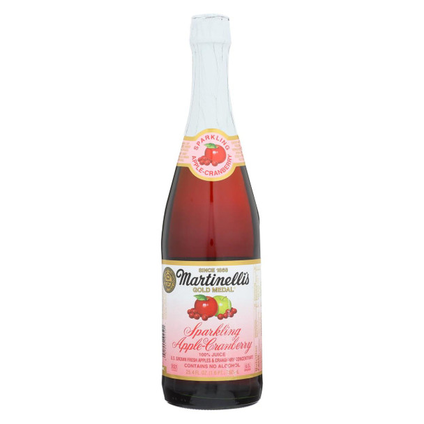 Martinelli's Sparkling Juice - Apple Cranberry - Case of 12 - 25.4 Fl oz.