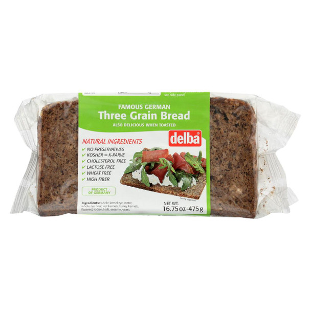 Feldkamp Bread - 3 Grain - Case of 12 - 17.6 oz