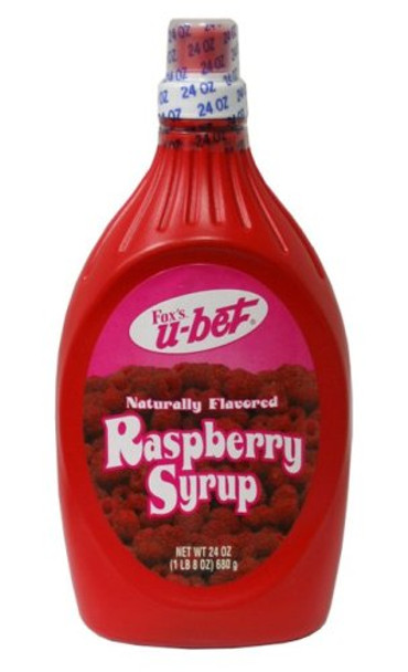 Fox's U - Bet Raspberry Syrup - Raspberry - Case of 12 - 20 oz.