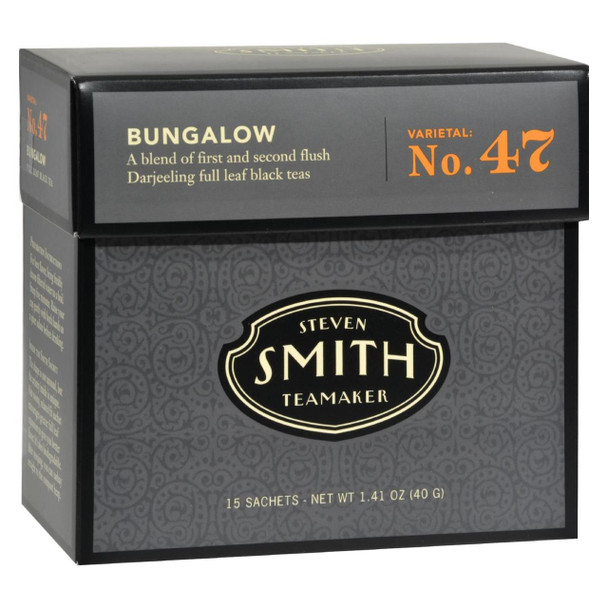 Smith Teamaker Black Tea - Bungalow - Case of 6 - 15 Bags