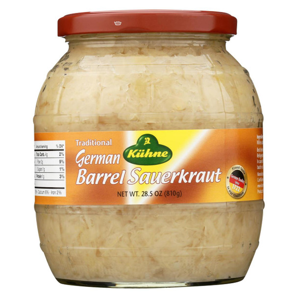 Kuhne Barrel Sauerkraut - Case of 6 - 28.5 oz.