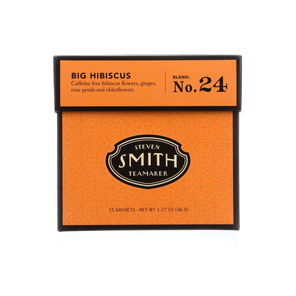Smith Teamaker Herbal Tea - Big Hibiscus - Case of 6 - 15 Bags