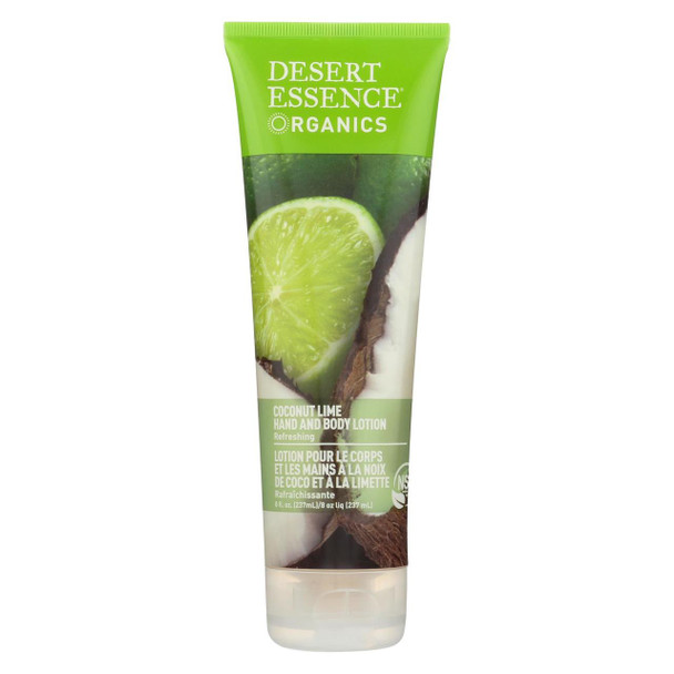 Desert Essence - Hand and Body Lotion Coconut Lime - 8 fl oz