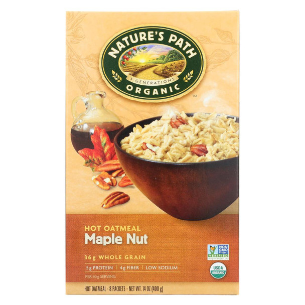 Nature's Path Hot Oatmeal - Maple Nut - Case of 6 - 14 oz.