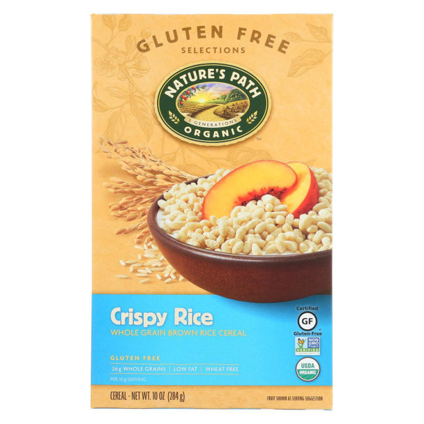 Nature's Path Organic Whole Grain Crispy Rice Cereal - Case of 12 - 10 oz.