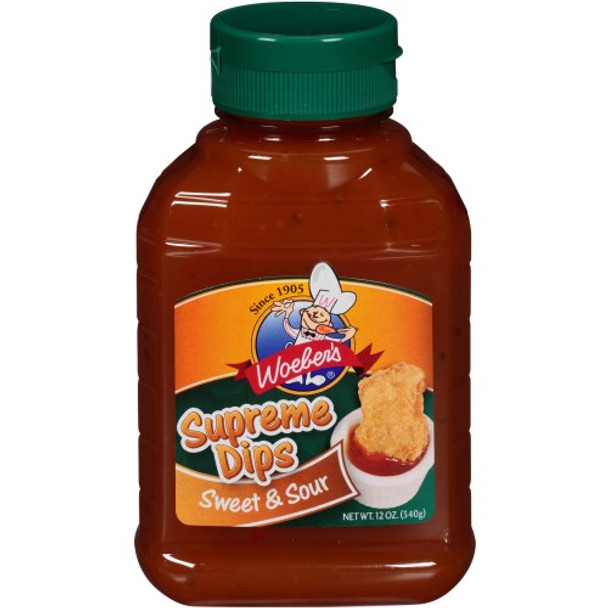 Woeber's Supreme Dips Sweet and Sour Dip - Case of 6 - 10 oz.