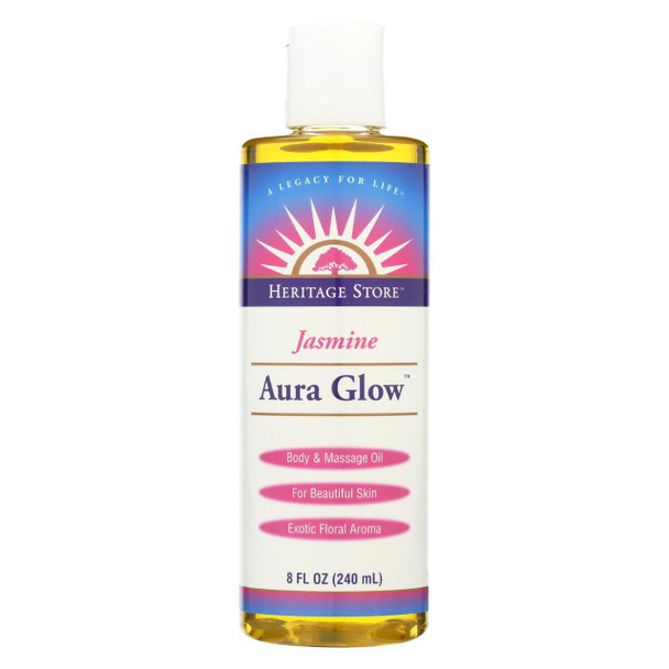 Heritage Store Aura Glow Body Oil - Jasmine - 8 oz