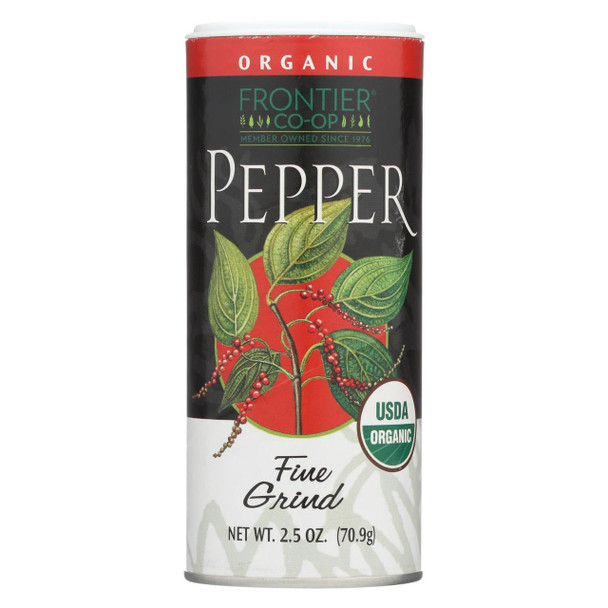 Frontier Herb Organic Fine Grind Pepper - 2.5 oz
