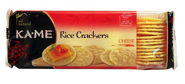 Ka'Me Rice Crackers - Cheese - Case of 12 - 3.5 oz.