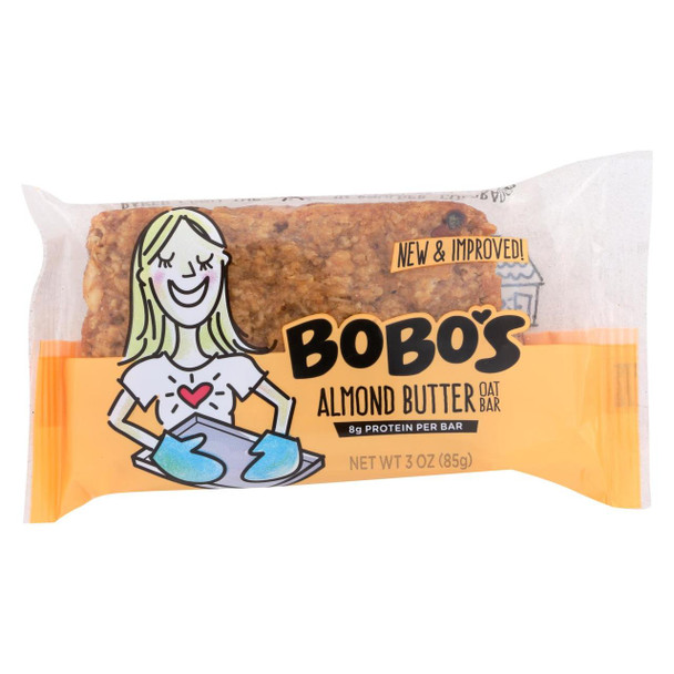 Bobo's Oat Bars - All Natural - Almond - 3 oz Bars - Case of 12