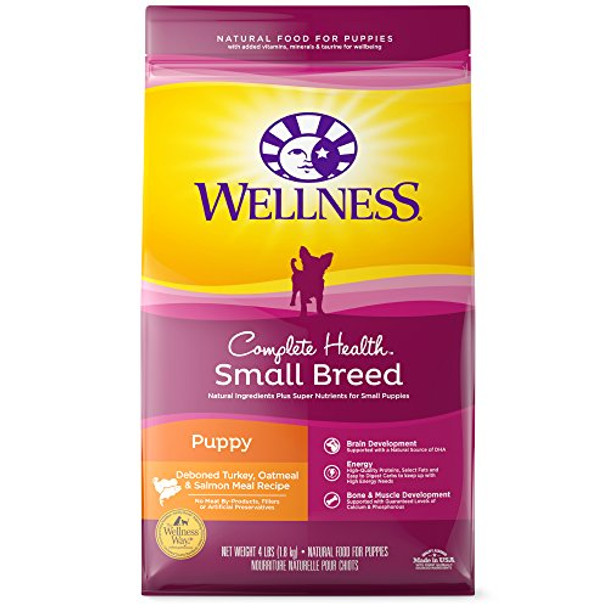 Wellness Pet Products Dog Food - Turkey - Oatmeal and Salmon Meal Recipe - Case of 6 - 4 lb.