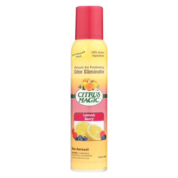 Citrus Magic Natural Odor Eliminating Air Freshener - Lemon Raspberry - 3.5 fl oz - Case of 6