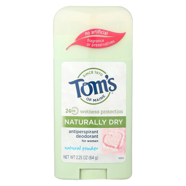 Tom's of Maine Women's Antiperspirant Deodorant Natural Powder - 2.25 oz - Case of 6