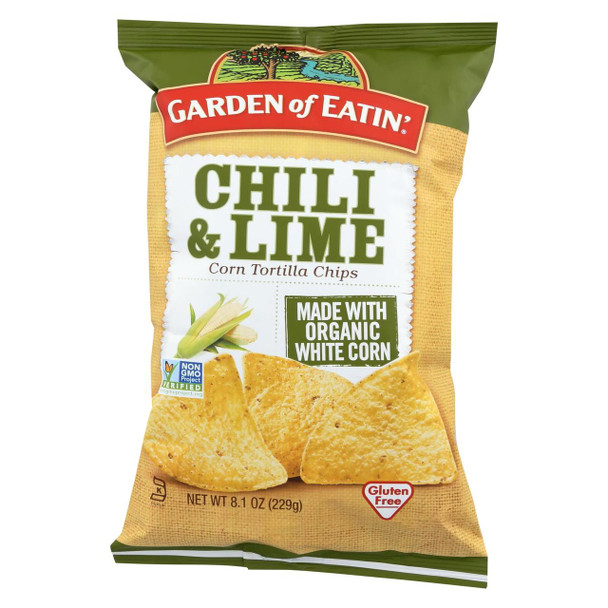 Garden of Eatin' Cantina Chips - Chili and Lime - Case of 12 - 8.1 oz.