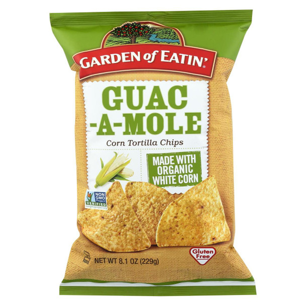 Garden of Eatin' Tortilla Chips - Guacamole - Case of 12 - 8.1 oz.