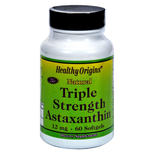 Healthy Origins Astaxanthin Triple Strength - 12 mg - 60 Softgels